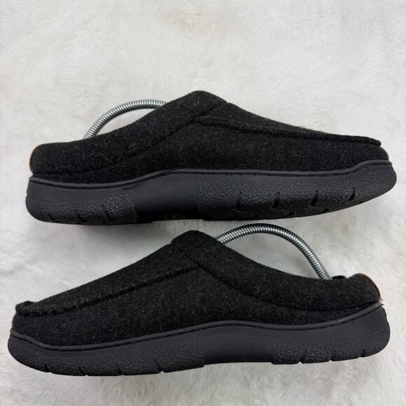 Dearfoams Men’s Memory Foam Slippers Dark Heather Black Size L (11-12) - Picture 5 of 10